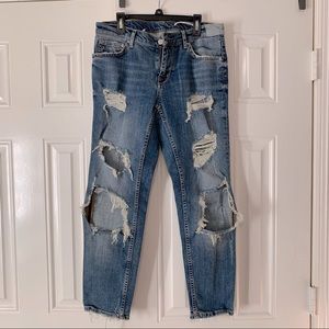 Distressed Zara jeans